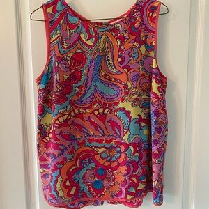 Lilly Pulitzer multi colored silk top sz med.
